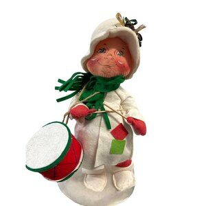 Annalee 12" White Drummer Boy Christmas Holiday Pre-Owned Near Mint
